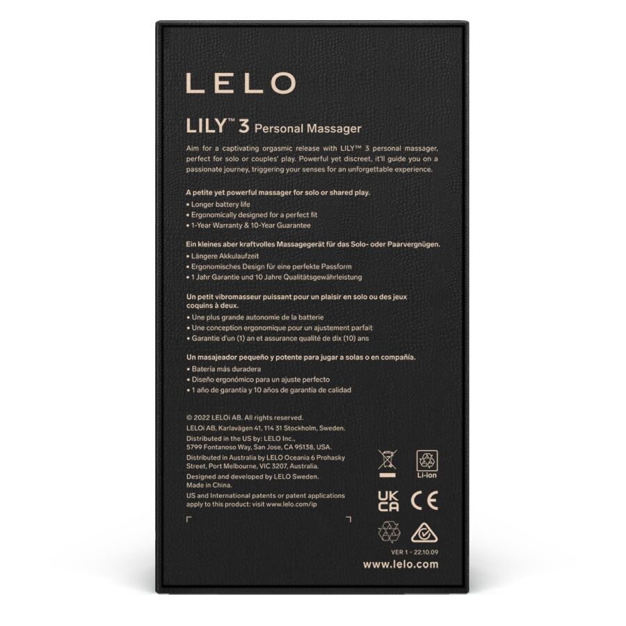 Estimulador de orgasmos masajeados 10 niveles de intensidad placer compacto pequeño sumergible premium lujo luxury potenciador packaing personal massager masaje personal