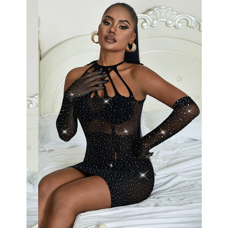 lencería sexy lencería erótica lencería sensual lencería atrevida lencería de mujer realzar figura seductor divertido llamativa tanga set kit conjunto elegante elegante salvaje vestido moderno blanco babydoll encaje mini vestido malla dinámico malla hueca purpurina diamantes brillo deslumbrante glamour one size talla unica guantes