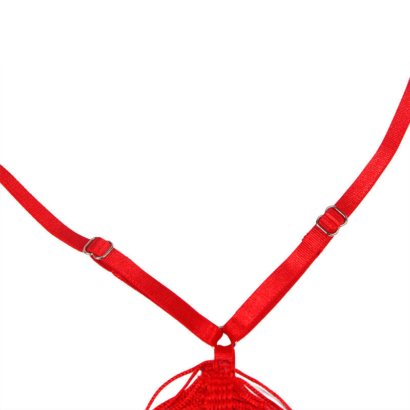 lencería sexy lencería erótica lencería sensual lencería atrevida lencería de mujer realzar figura seductor divertido llamativa tanga liguero sujetador lazo set kit conjunto elegante elegante salvaje vestido moderno rojo