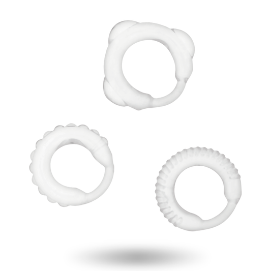 anillo de placer anillo vibrador hombre pene anillo testicular placer pareja estimulador de clitoris anillo flexible testículos kit set silicona premium retardar eyaculación aumento erección diferentes medidas silicona suave eyaculacion precoz firmeza