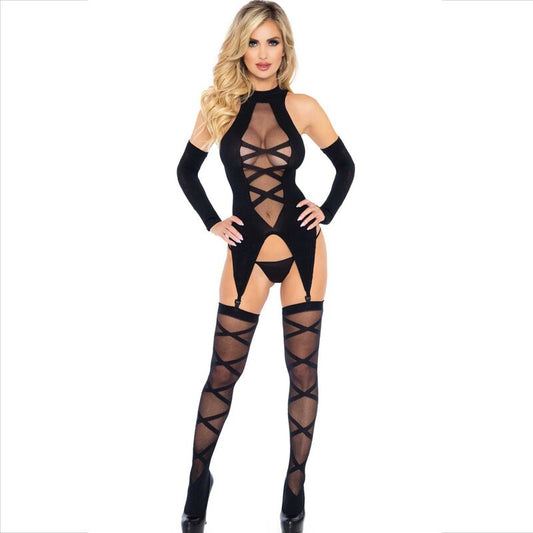 set kit body medias mangas tres piezas look atrevido lencería erótica divertido lencería sexy lencería atrevida lencería de mujer realzar figura estilo diseño provocativo