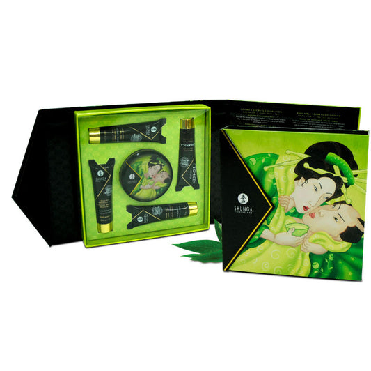 sensual aceite de masaje besable afrodisiaco efecto calor te verde vela de masaje toko orgánica lubricante crema sensibilizante Lotus noir kit
