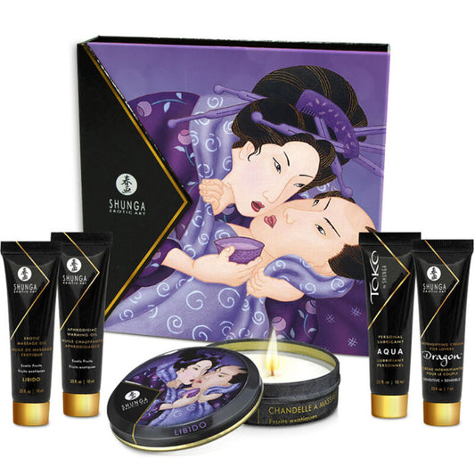 set kit pack aceite masajes eróticos aceite calentador afrodisiaco vela masaje libido lubricante toko aqua crema intensificadora dragon sensitive